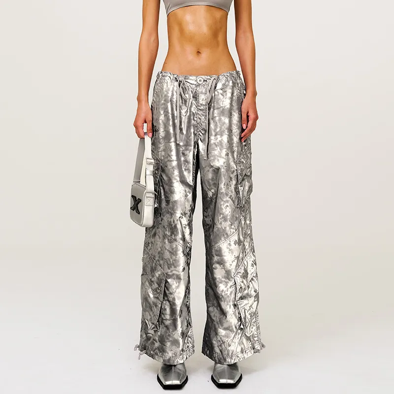 SMFK Casual Pants Unisex Phantom Camouflage Silver-3