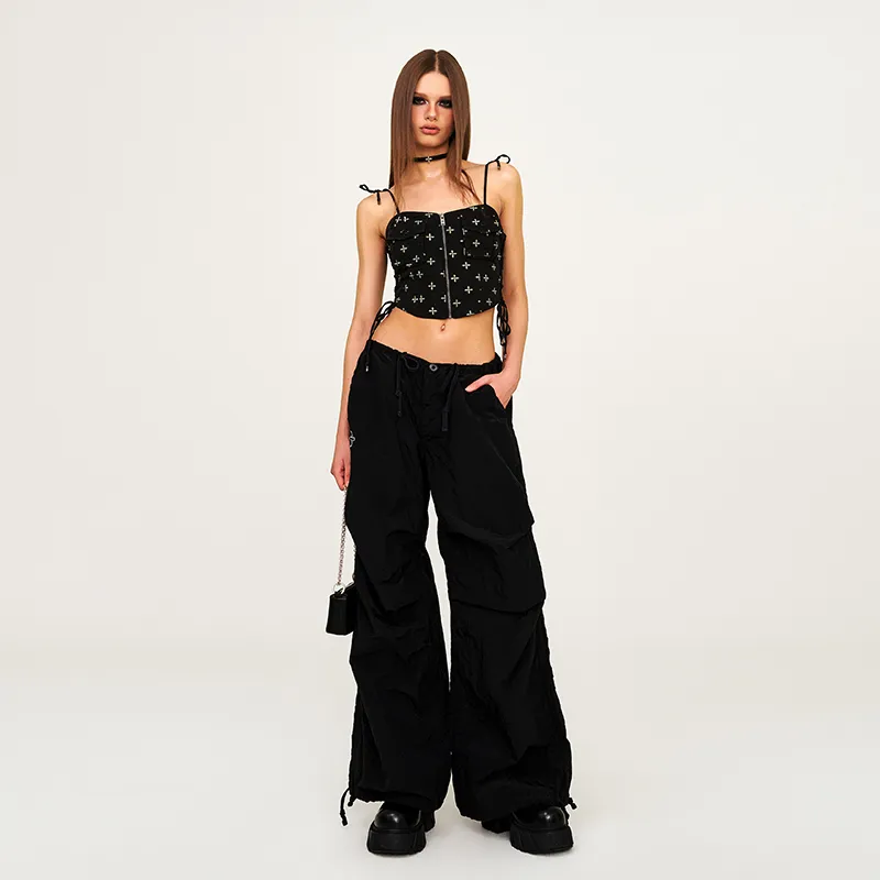 SMFK Cargo Pants Unisex Black Lightning-5