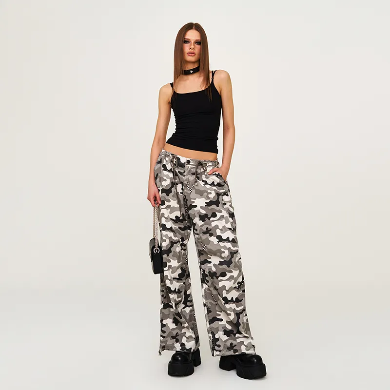 SMFK Casual Pants Unisex Snow Camouflage-5