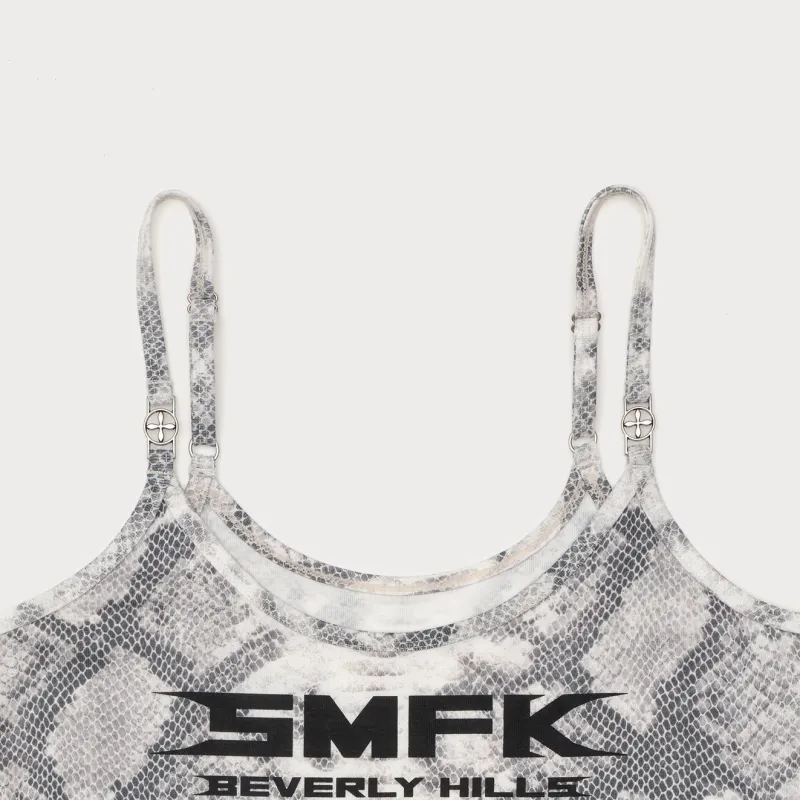 SMFK Camisole Women's White Snakeskin Print-2
