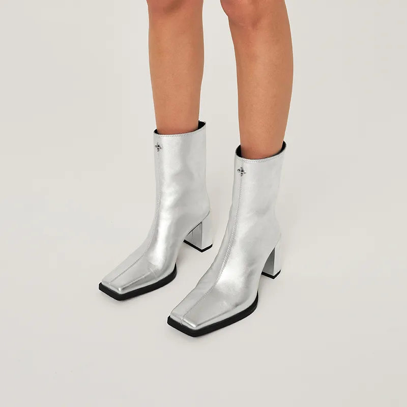 SMFK Ankle Boots 85mm Women's Starry Silver-6