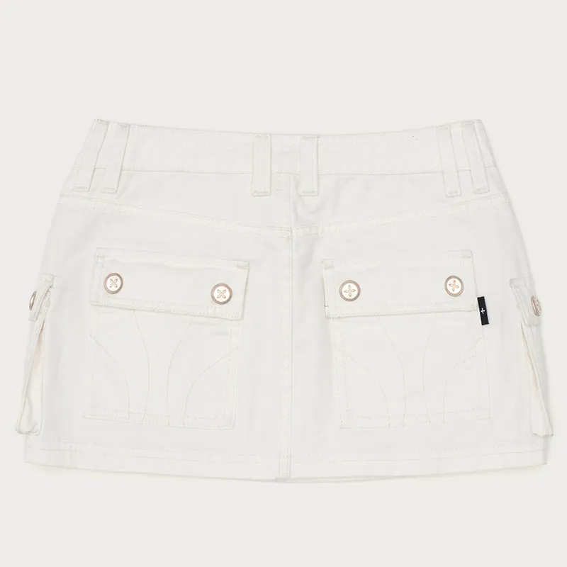 SMFK Cargo Short Skirts Women's Snow Mountain White-1