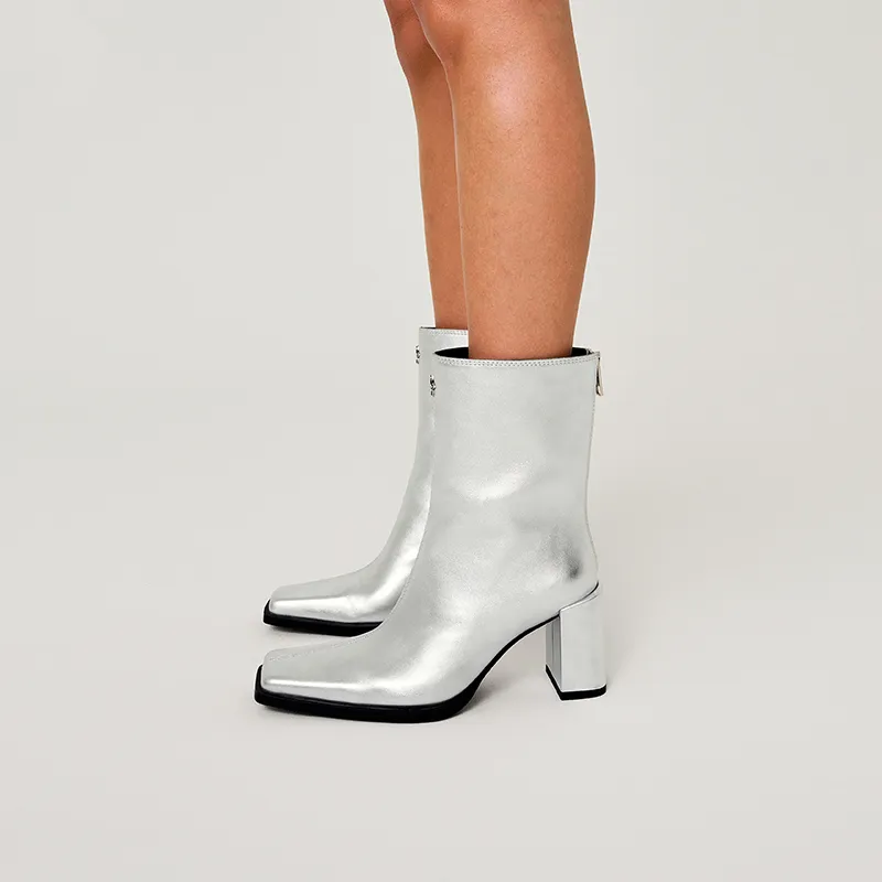 SMFK Ankle Boots 85mm Women's Starry Silver-4