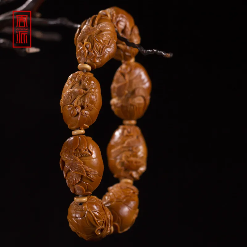 ZHOUPAI Olive Pit Bracelets Unisex-3