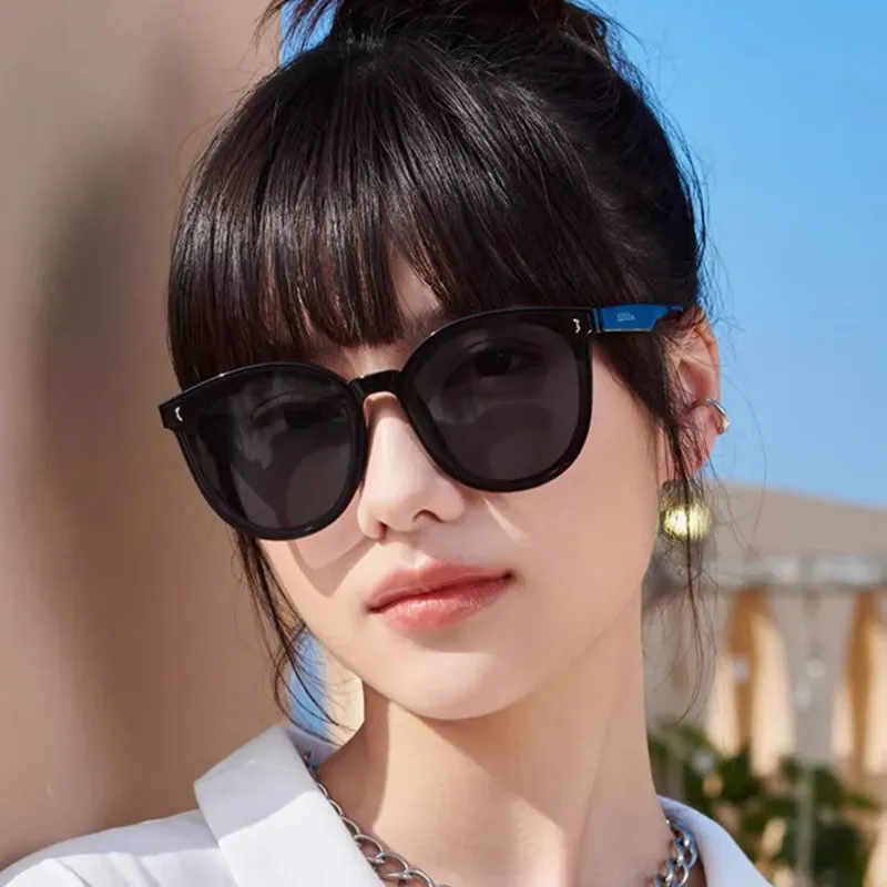 HORIEN TR/Memory Plastic Oval Sunglasses Unisex-1
