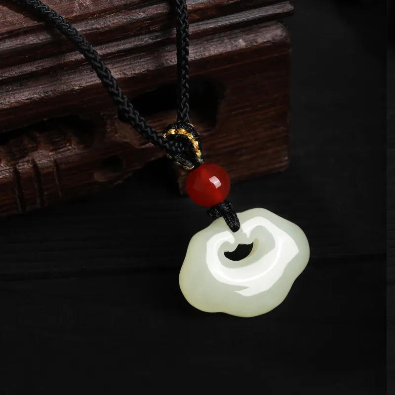 Lao Feng Xiang Hetian Jade White Jade/Pale Greenish White Jade Unisex-1