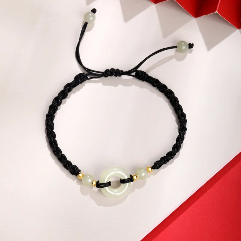 Lao Feng Xiang Hetian Jade Bracelets White Jade/Pale Greenish White Jade Unisex-1