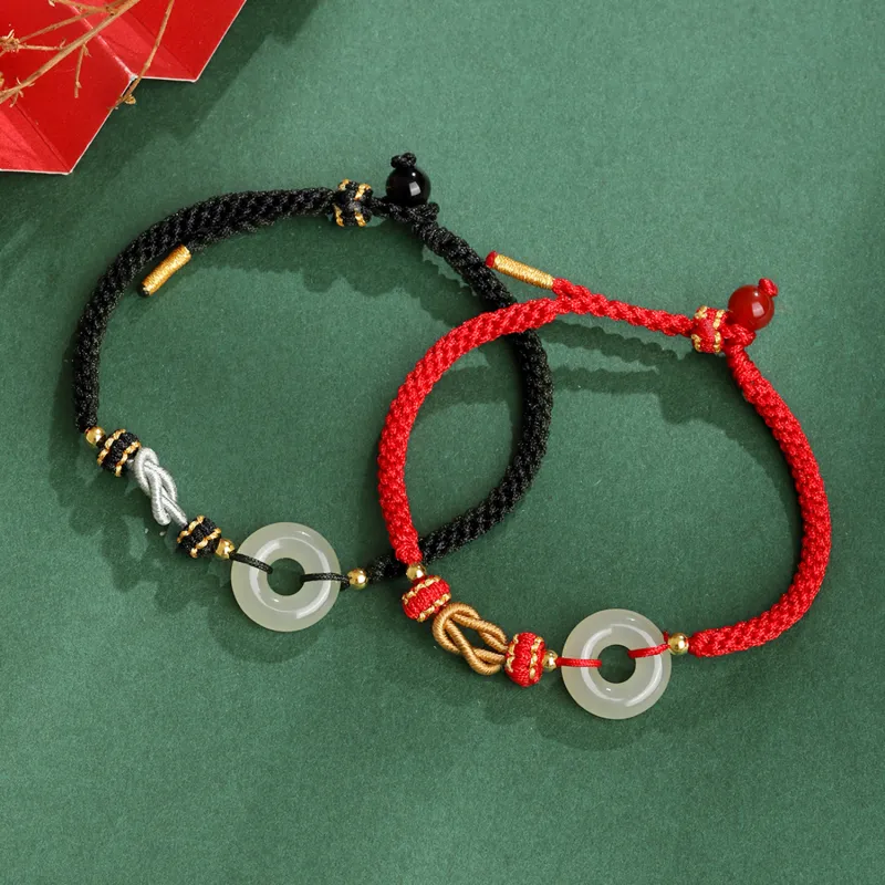 Lao Feng Xiang Hetian Jade, Sterling Silver White Jade/Pale Greenish White Jade Unisex-8
