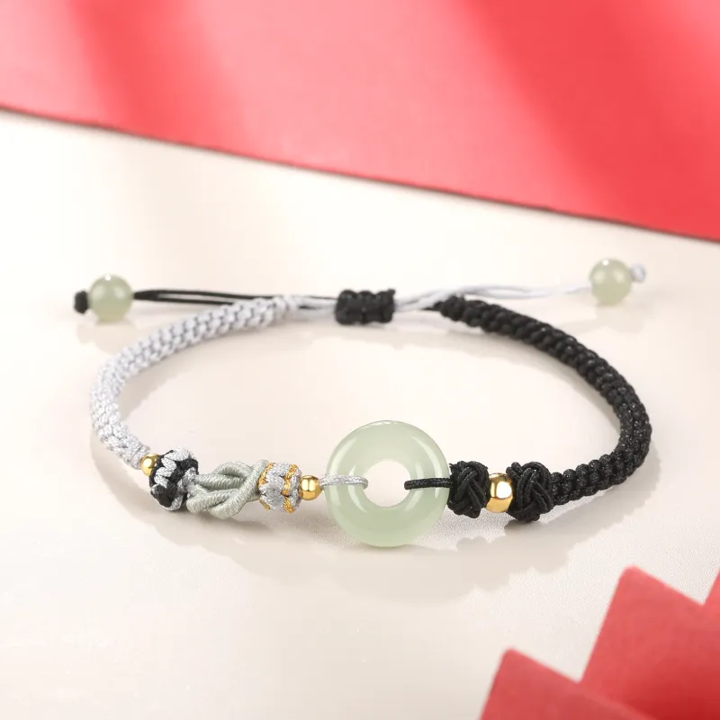 Lao Feng Xiang Hetian Jade Bracelets White Jade/Pale Greenish White Jade Unisex-2