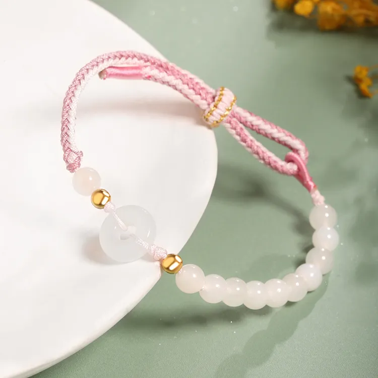 Lao Feng Xiang Hetian Jade Bracelets White Jade/Pale Greenish White Jade Women's-3