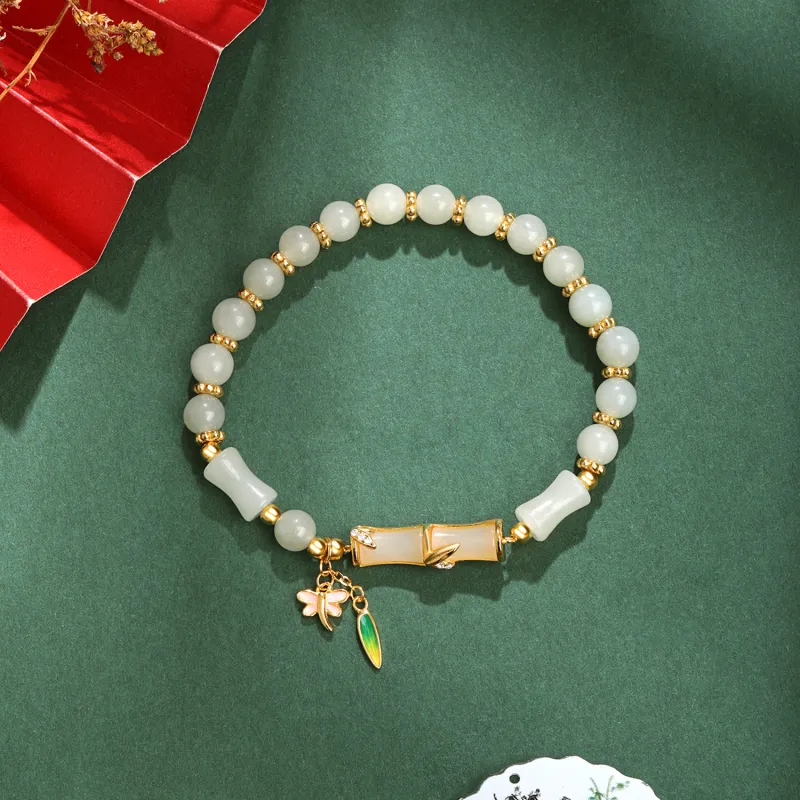 Lao Feng Xiang Hetian Jade S925 Silver White Jade/Pale Greenish White Jade Women's-1
