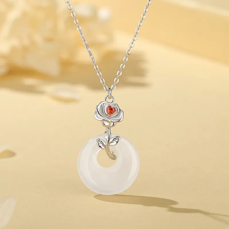 Lao Feng Xiang Chalcedony Necklaces Women's-2