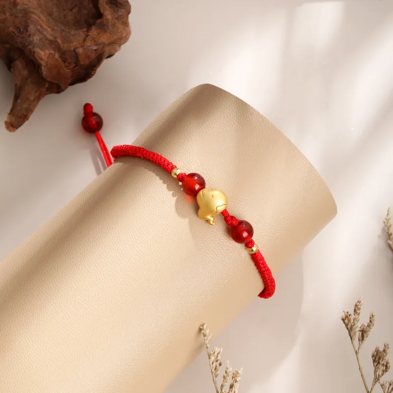 Lao Feng Xiang Natural Agate Bracelets Unisex-23