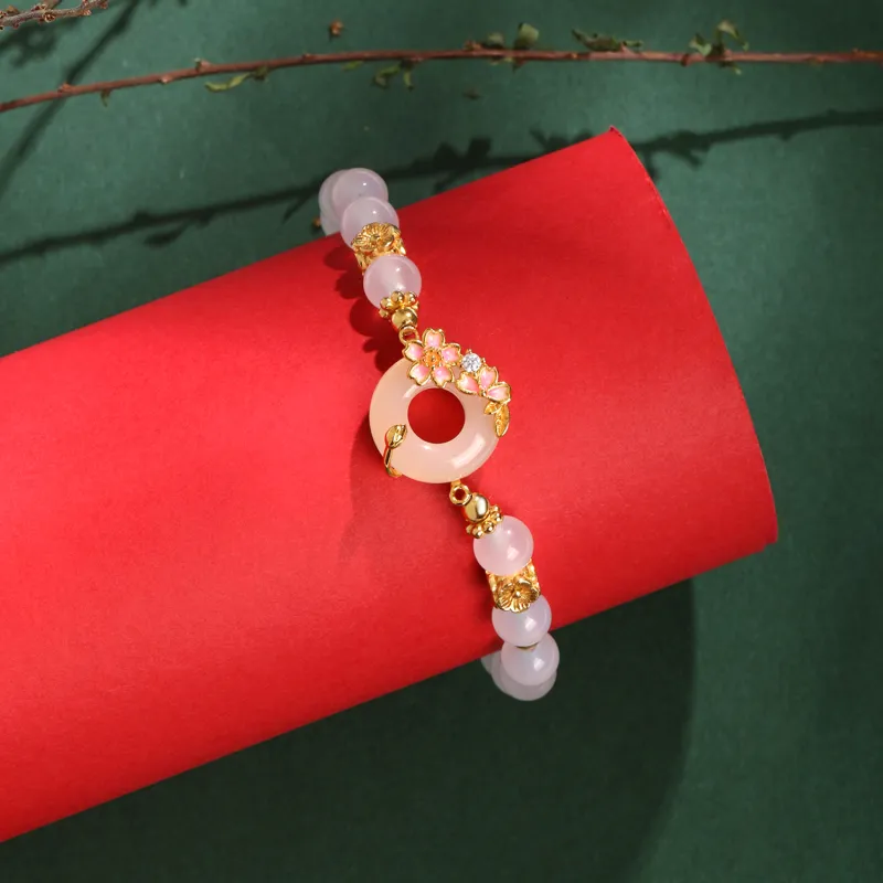 Lao Feng Xiang Chalcedony S925 Silver, Hand Bracelet Women's-2