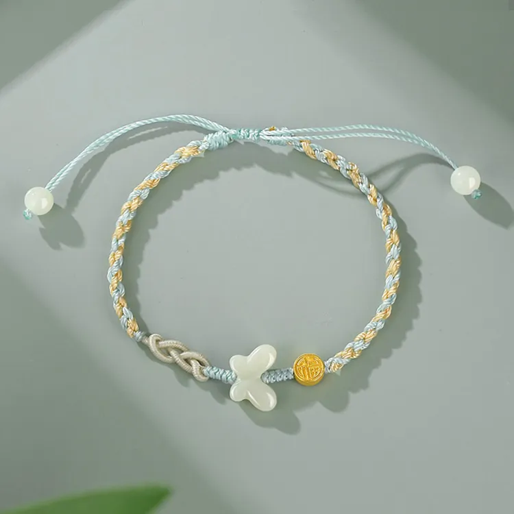 Lao Feng Xiang Hetian Jade Bracelets White Jade/Pale Greenish White Jade Women's-3