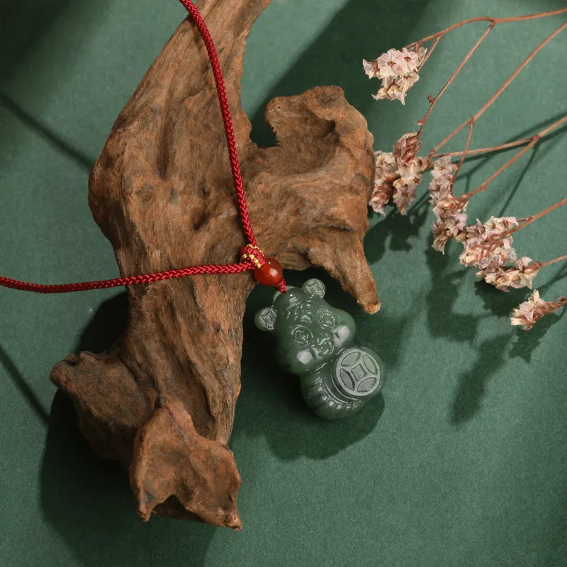 Lao Feng Xiang Hetian Jade Jasper Unisex-3