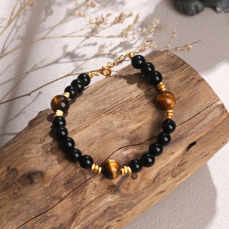 Lao Feng Xiang Natural Obsidian Bracelets Men's-3