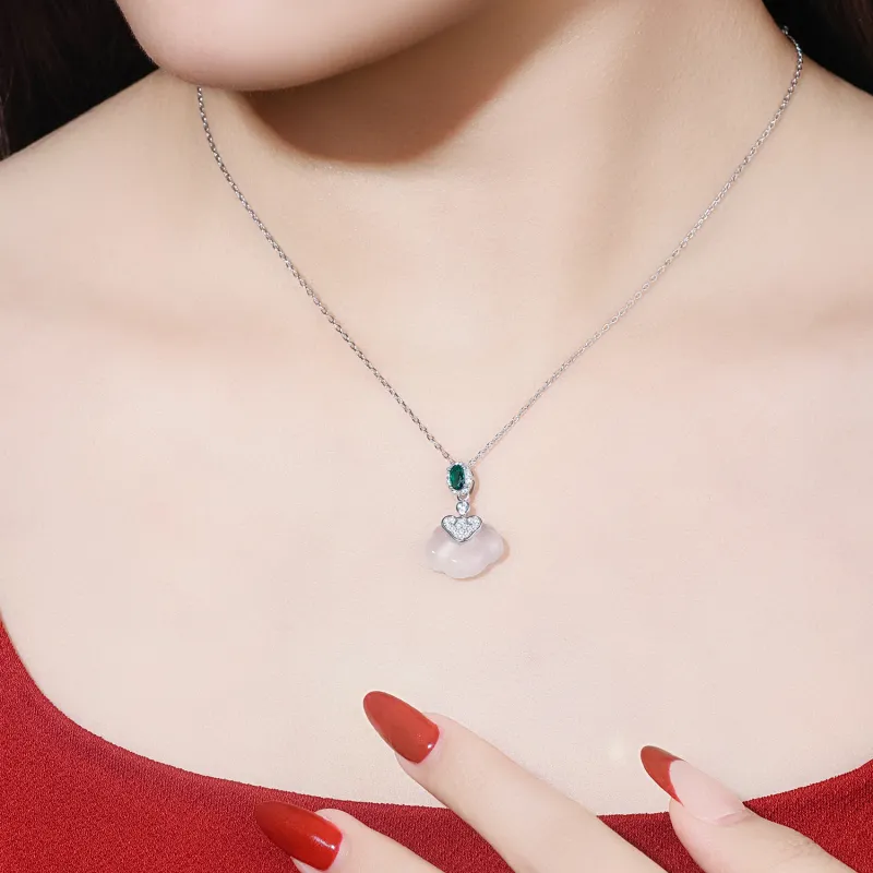 Lao Feng Xiang Chalcedony Necklaces Women's-1