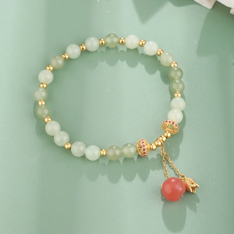 Lao Feng Xiang Hetian Jade Bracelets White Jade/Pale Greenish White Jade Women's-2