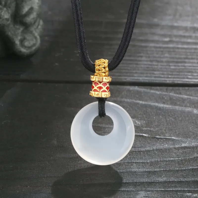 Lao Feng Xiang Chalcedony Necklaces Women's-4