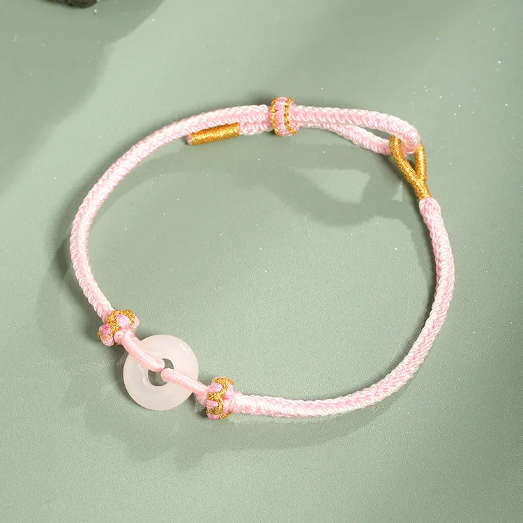 Lao Feng Xiang Hetian Jade Bracelets White Jade/Pale Greenish White Jade Women's-2