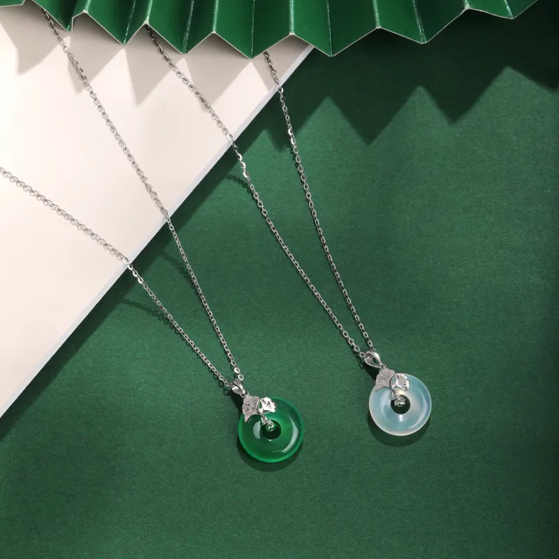 Lao Feng Xiang Chalcedony Necklaces Unisex-3