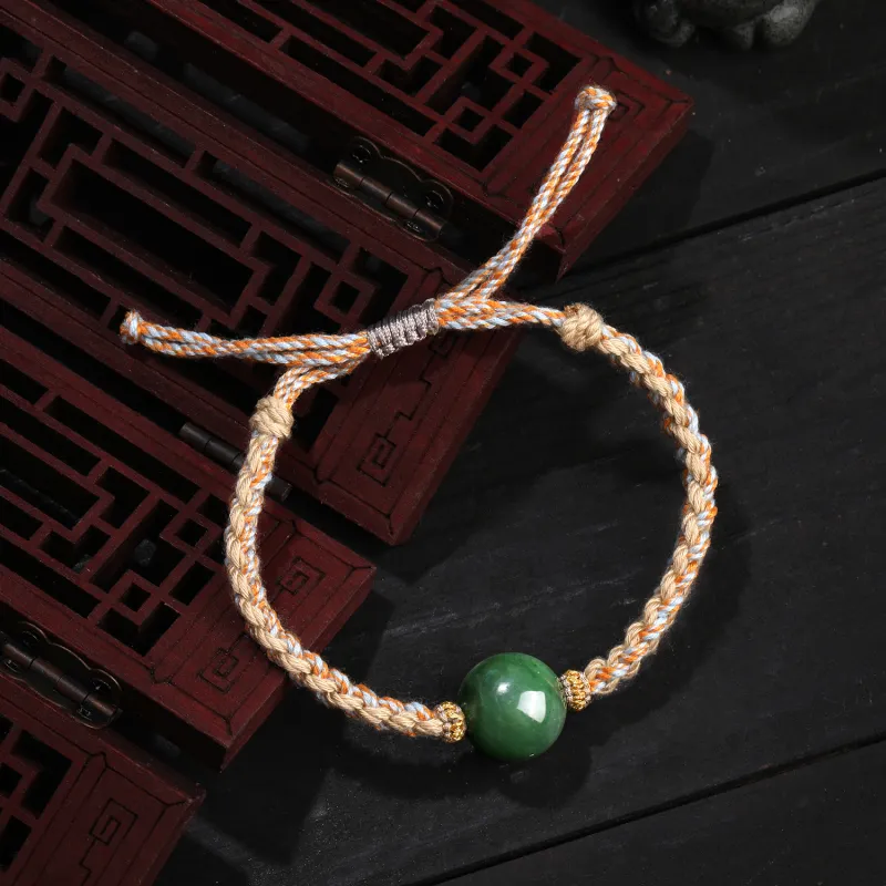 Lao Feng Xiang Hetian Jade Bracelets Jasper Women's-2