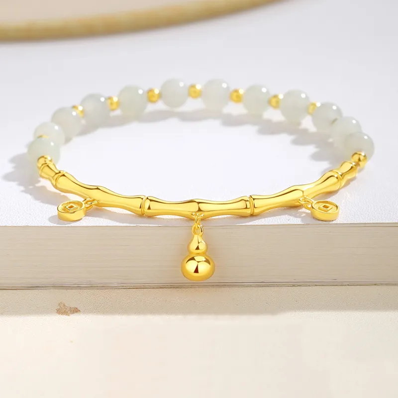 Lao Feng Xiang Hetian Jade S925 Silver White Jade/Pale Greenish White Jade Women's-1