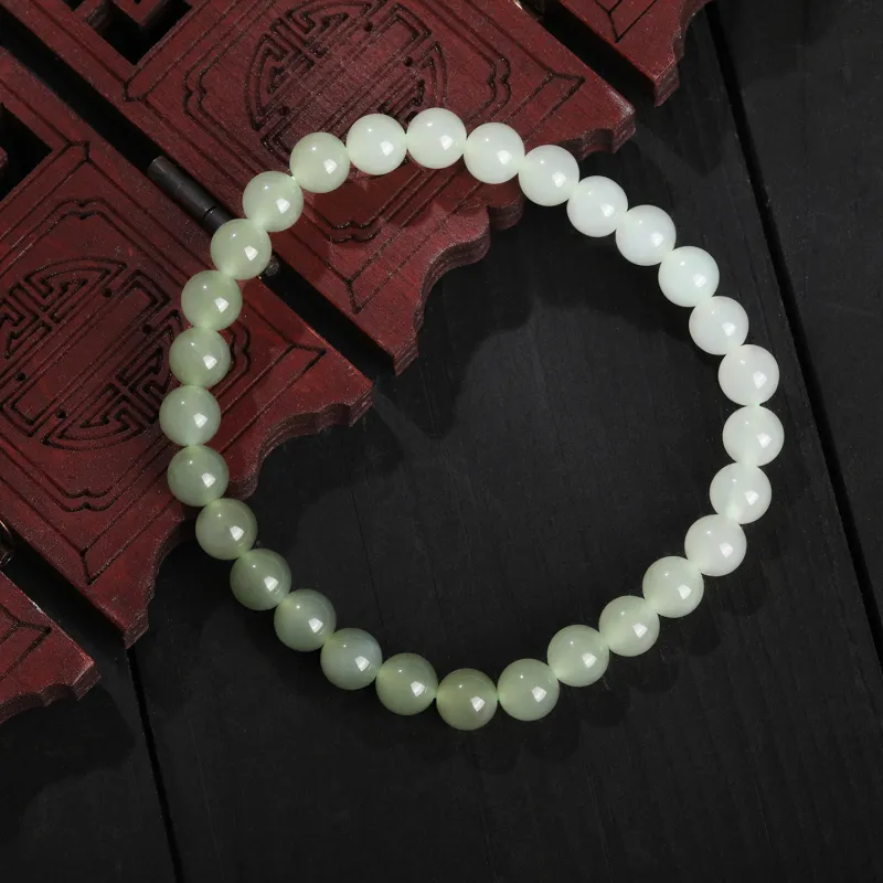 Lao Feng Xiang Hetian Jade Bracelets White Jade/Pale Greenish White Jade Women's-3