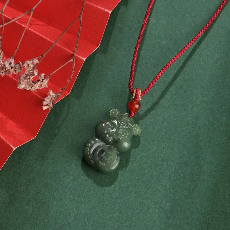 Lao Feng Xiang Hetian Jade Jasper Unisex-2