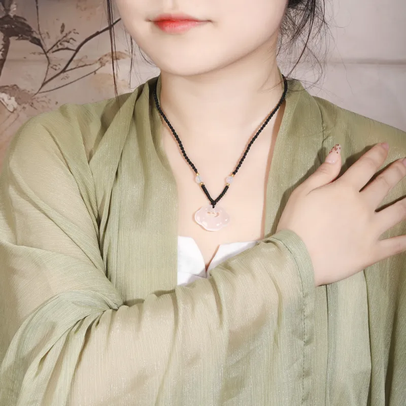 Lao Feng Xiang Chalcedony Necklaces Women's-6