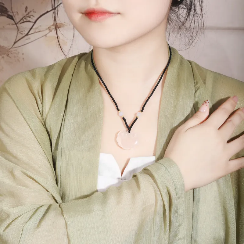 Lao Feng Xiang Chalcedony Necklaces Women's-12