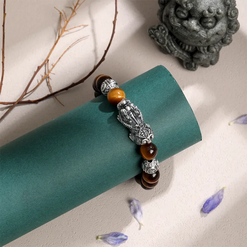 Lao Feng Xiang Tiger's Eye Stone Bracelets Men's-3