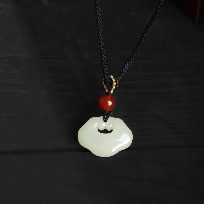 Lao Feng Xiang Hetian Jade White Jade/Pale Greenish White Jade Unisex-3