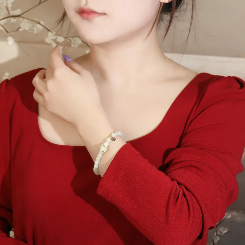 Lao Feng Xiang Bracelets White Jade/Pale Greenish White Jade Women's-4