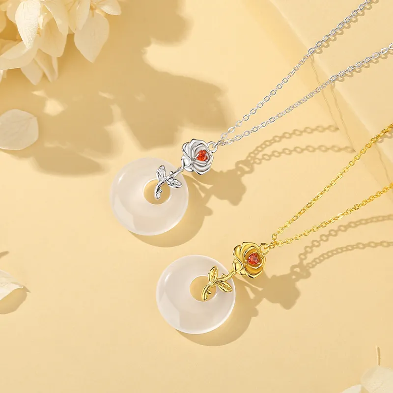 Lao Feng Xiang Chalcedony Necklaces Women's-5