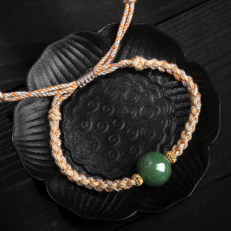 Lao Feng Xiang Hetian Jade Bracelets Jasper Women's-1