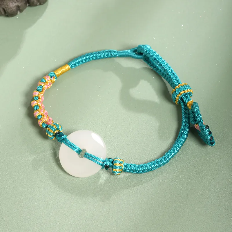 Lao Feng Xiang Hetian Jade Bracelets White Jade/Pale Greenish White Jade Unisex-2