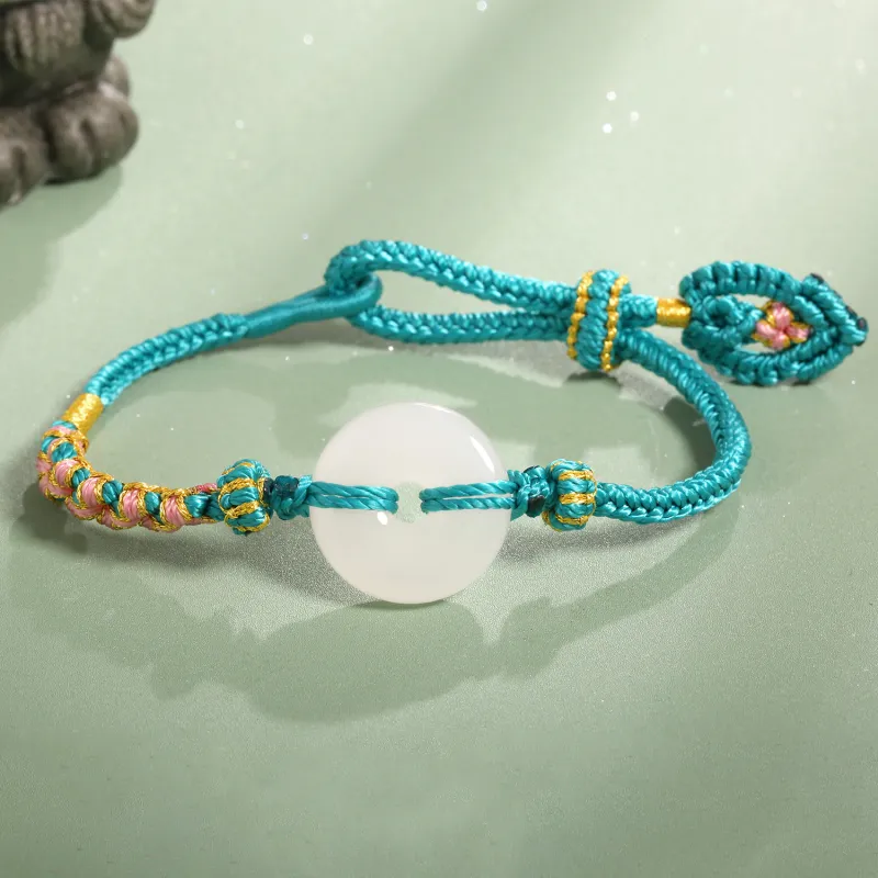 Lao Feng Xiang Hetian Jade Bracelets White Jade/Pale Greenish White Jade Unisex-3