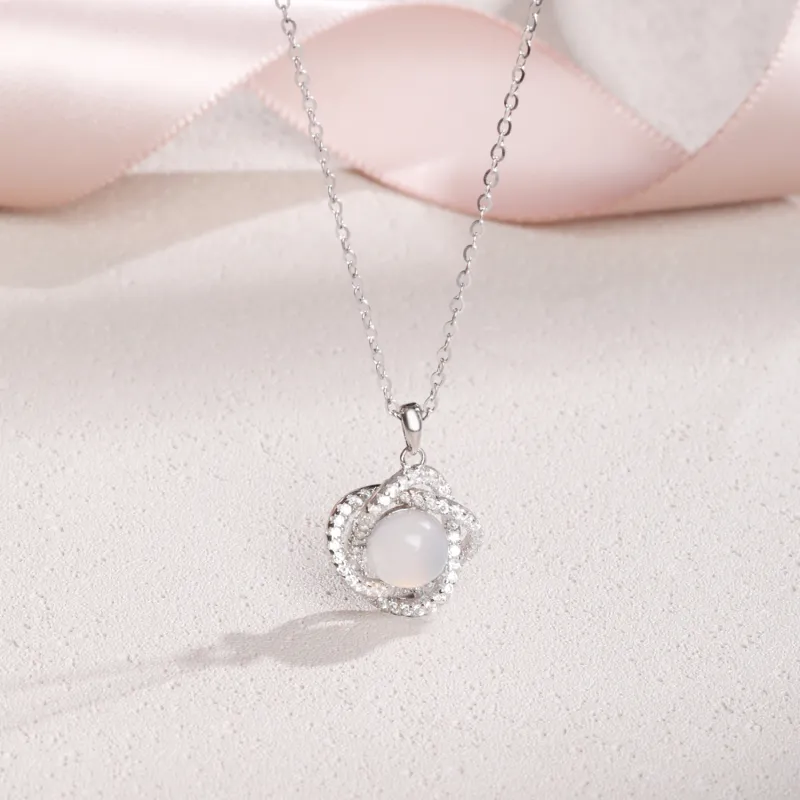 Lao Feng Xiang Chalcedony Necklaces Women's-3