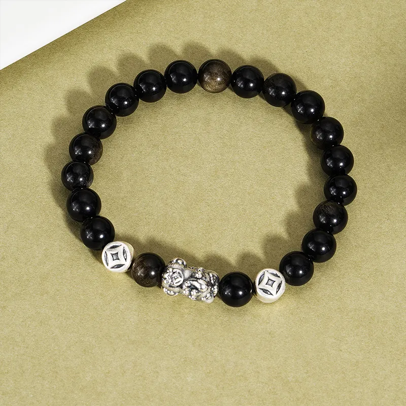 Lao Feng Xiang Obsidian Bracelets Unisex-4