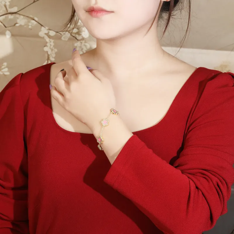 Lao Feng Xiang Hetian Jade Bracelets White Jade/Pale Greenish White Jade Women's-4
