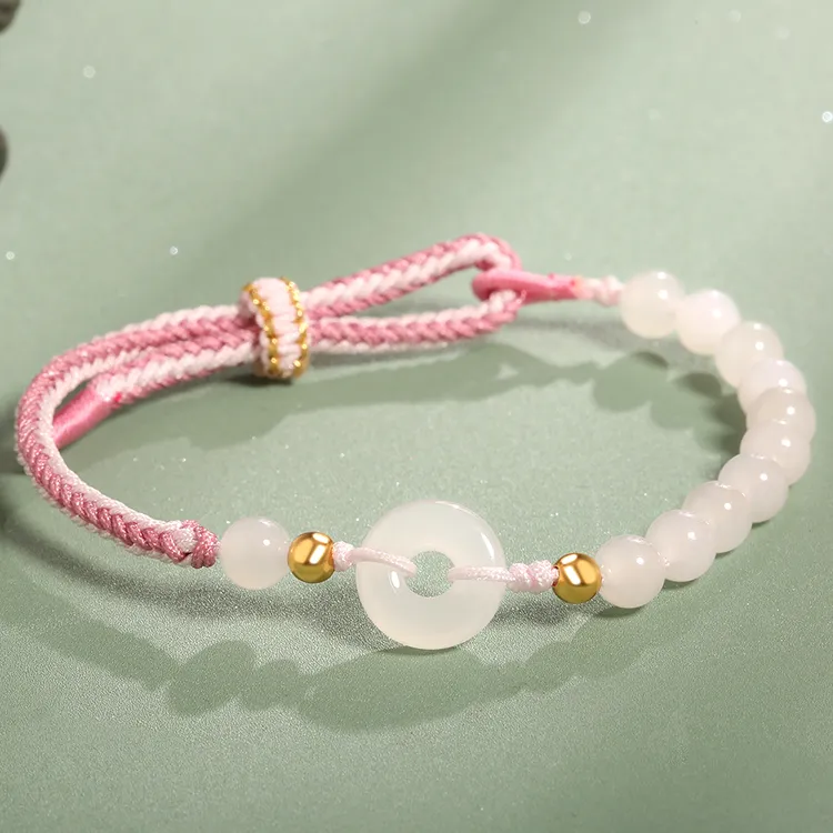 Lao Feng Xiang Hetian Jade Bracelets White Jade/Pale Greenish White Jade Women's-1