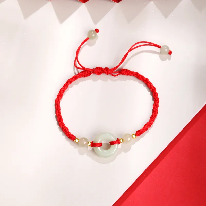 Lao Feng Xiang Hetian Jade Bracelets White Jade/Pale Greenish White Jade Unisex-6