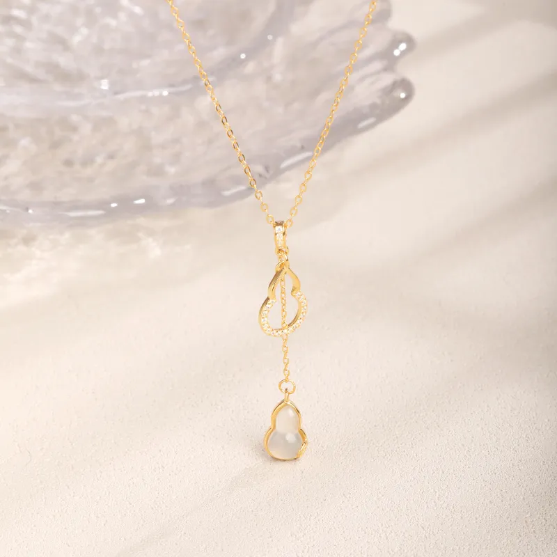 Lao Feng Xiang Chalcedony Necklaces Women's-3