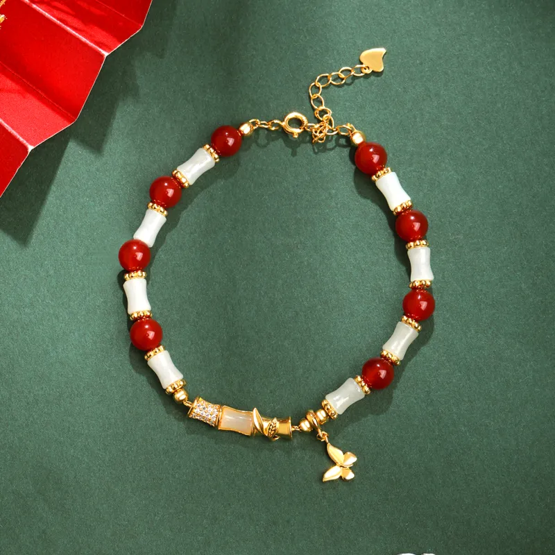 Lao Feng Xiang Hetian Jade S925 Silver White Jade/Pale Greenish White Jade Women's-1