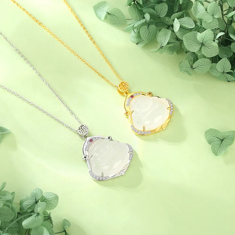 Lao Feng Xiang Chalcedony Necklaces Women's-3