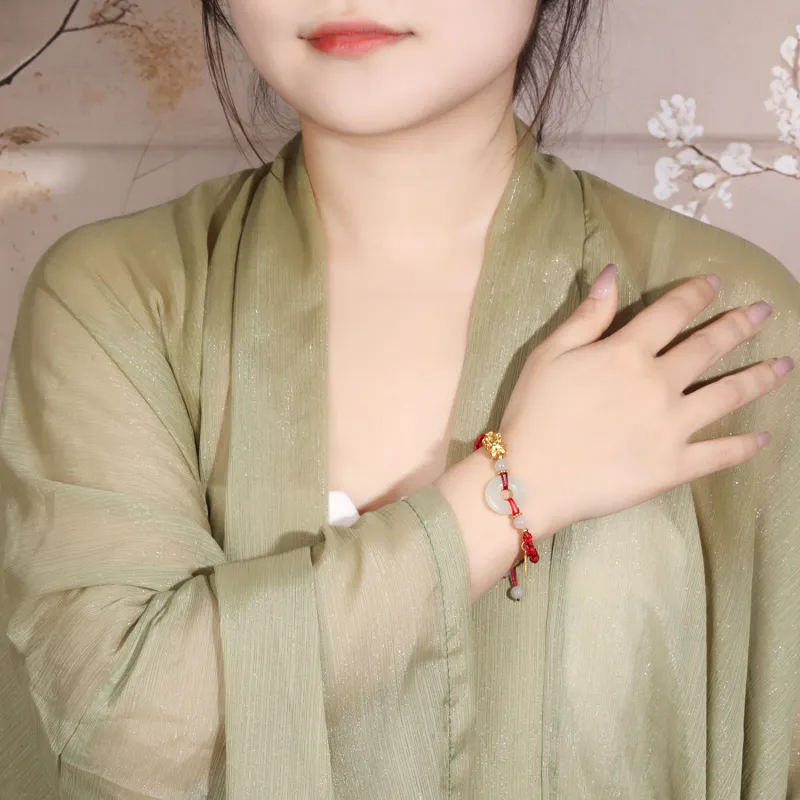 Lao Feng Xiang Hetian Jade White Jade/Pale Greenish White Jade Unisex-6