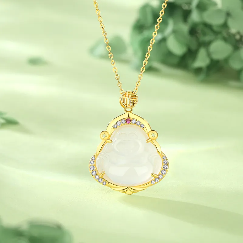 Lao Feng Xiang Chalcedony Necklaces Women's-4