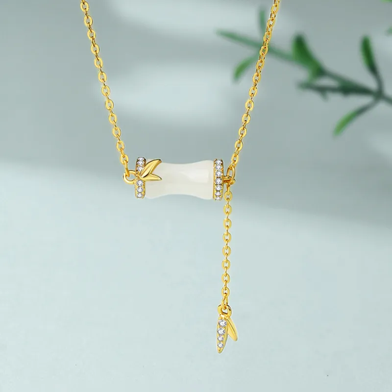 Lao Feng Xiang Hetian Jade Pale Greenish White Jade Unisex-2